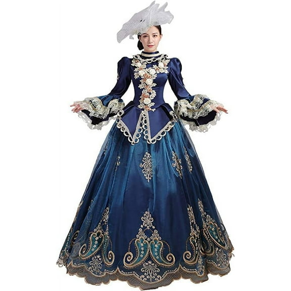 KEMAO Rococo Victorian Renaissance Costumes Baroque Marie Antoinette Dresses Historical Period 18th Century Dress