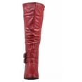 thumbnail image 2 of Coco-20 Women's Fashion Buckles Low Heel Round Toe Zipper Knee High Riding Boots, 2 of 3