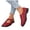 Red, variant on hoksml Women's Square Toe T-Strap Mary Jane Flats, Adjustable Buckle Low Heel Dress Shoes, 3 Colors