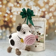 CraftBud Beginner Crochet Kit with Accessories, Amigurumi Stuffed Animal Kit with Step-by-Step Video Tutorials, Arts & Crafts for Kids and Adults, Callie The Cow