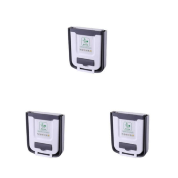 Inteprter Bote de basura Gabinete sin tapa plegable Cubo de basura colgante Cubo de basura Baño Cocina Sala de estar Cesto de basura Blanco Type1 NO1
