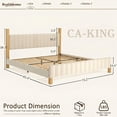 thumbnail image 7 of Brafabhome California King Bed Frame with Upholstered Headboard, Modern Wood Bed Frame with Solid Wood Posts, No Box Spring Needed, Beige Linen, 7 of 7