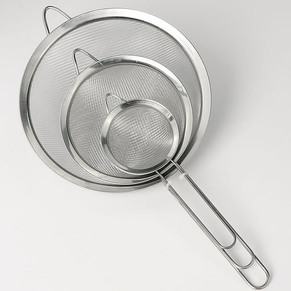 Flour Sieve Stainless Steel Tea Colander Food Sifter Fine Mesh Sieve Fine Mesh Strainer for Kitchen