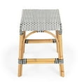 thumbnail image 3 of Beaumont Lane 24.5" Transitional Rattan Counter Stool in Black/White, 3 of 7