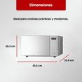 thumbnail image 3 of Microondas Mabe Hmm07sbw Color Gris 0.7 Pies 45.6 x 26.3cm, 10 Niveles De Potencia, Display Led., 3 of 5