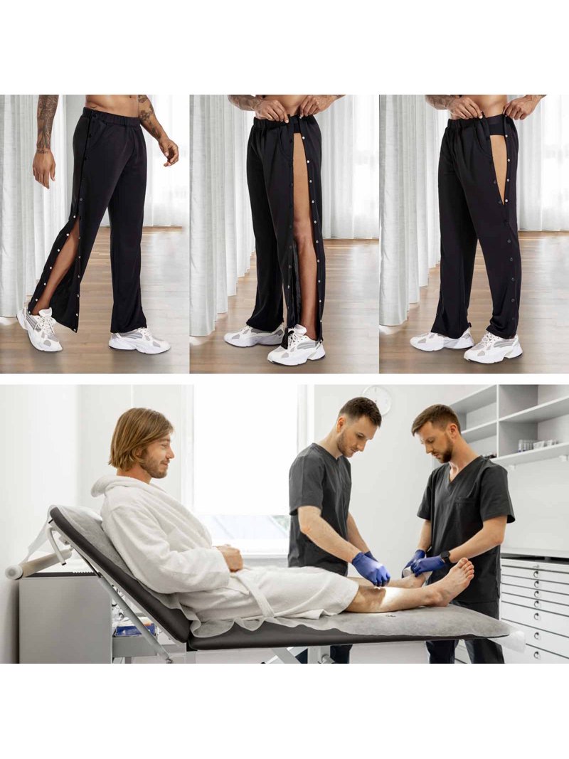 Post Surgery Tearaway Pants, Side Snap Pants, Patient Breakaway