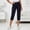 Navy, variant on Tsesme Women’s Capris Elastic Waist Relaxed Fits Straight Leg Cropped Pants Summer High Waisted Lightweight Casual Trousers with Pockets ,Navy,L