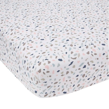 UPC: 0084122013179 | Lambs & Ivy Signature Terrazzo Abstract Organic Cotton Fitted Crib Sheet