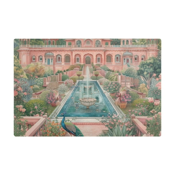 Dish Drying Mat Microfiber Kitchen Dish Pad Counter Absorbent Drainer Rack 12"x18" Peacock in Gardens