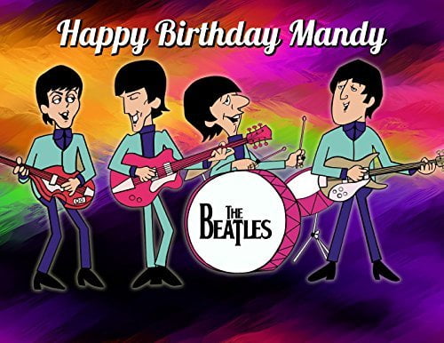 1/4 Sheet The Beatles Edible Frosting Cake Topper- 78547*