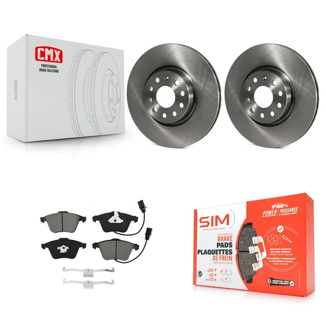 Transit Auto Front Disc Brake Rotors and Semi-Metallic Pads Kit for Car Volkswagen CC R32 K8S-102864