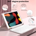 thumbnail image 2 of NEOYFC for  Case for iPad 9th/8th/7th Generation (10.2 Inch, 2021/2020/2019) with Pencil Holder, Magnetic Detachable Bluetooth Keyboard, Folio Multi-Angle Stand Cover-Thin & Light, Pink, 2 of 8