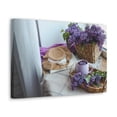 thumbnail image 4 of Basket Of Lilacs Straw Hat Teacup On Table Country Background Canvas Wall Art for Home Decor Ready-to-Hang, 4 of 10