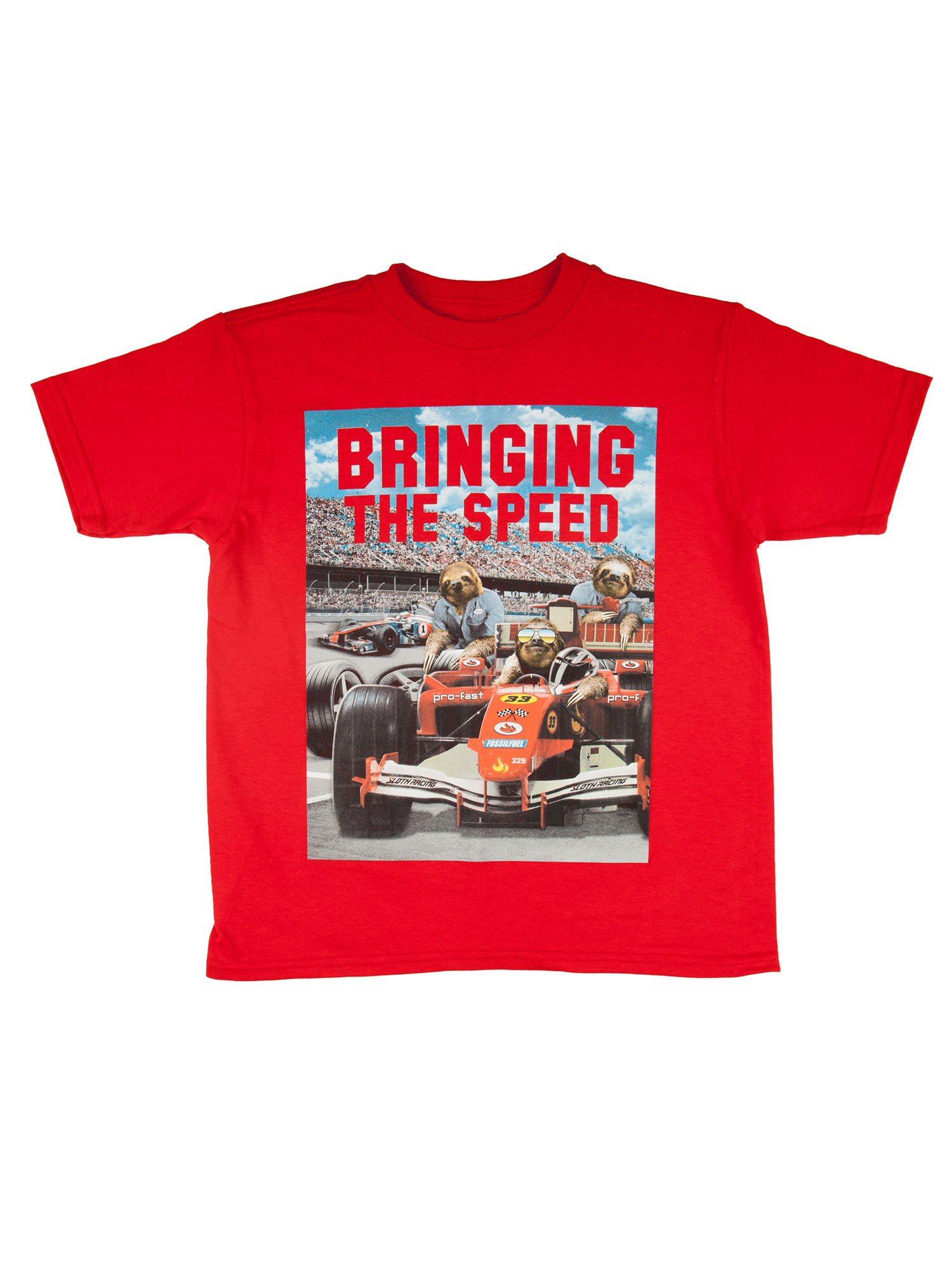 Bioworld "Bringing On The Speed" Red Short Sleeve Graphic T-Shirt Including Camo Truck Toy Gift With Purchase (Little Boys & Big Boys) - image 3 of 4