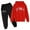 Red, variant on shqvo LOS ANGLES Boys Sweatsuit Size 7-8 Tracksuit 2 Piece Sweat Suits Long Sleeve Solid Color Kids Sweat Set Hooded Sweatshirt and Jogging Pant Kids Outfits