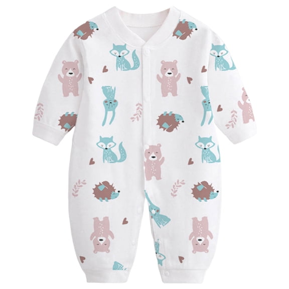 Karoyedx Newborn Winter Clothes Baby Girl Romper Jumpsuit Newborn Preemie Hospital Coming Home Clothes White Size,0-3 Months