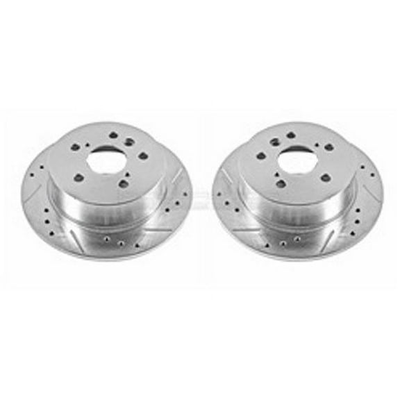 Power Stop Rear Pair of Drilled and Slotted Brake Rotors JBR1145XPR