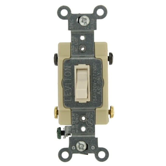 Interruptor Leviton 15 A 120/277 V, 4 vías AC Quiet Almond