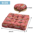 thumbnail image 6 of Watercolor Rooster Artwork Meditation Seat - Extra-Thick Square Floor Pillow for Cross-Legged Sitting, 6 of 6