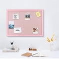thumbnail image 1 of Framed Linen Bulletin Board - x es Fabric Jewelry Organizer Pinboard for Wall Memory Memo Pin Board - Pink Linen with Frame, 1 of 6
