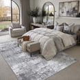 thumbnail image 4 of BERTHMEER 8' x 10' Gray Abstract Area Rugs for Living Room Bedroom Dining Room Office Farmhouse Distressed Stain Resistant Machine Washable Non-slip, 4 of 9