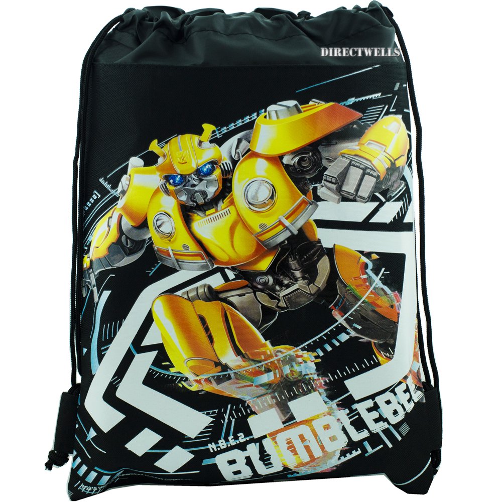 Universal Studios Transformers Bumblebee Black Drawstring Bag