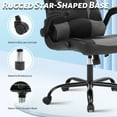 thumbnail image 5 of CL.HPAHKL Gaming Desk Chair, Height Adjustable PC Chair with Swivel Wheels Video Game Chairs with Headrest Armrest Comfortable Computer Chair with Lumbar Support, Massager, Grey, 5 of 10