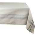 thumbnail image 1 of Design Imports Gray French Stripe Tablecloth 60X104 inch, 1 of 1