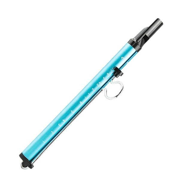 Silbato deslizante, instrumento musical, flauta piccolo de aleación de aluminio, fácil afinación. Azul