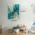 thumbnail image 2 of Kdxio Abstract Ocean Currents Pattern Canvas Wall Art 12x16 Inches - Waterproof HD Print Solid Wood Frame for Living Room & Bathroom,Vertical, 2 of 8