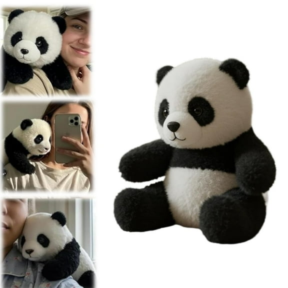 Hogloyuc Pandy - The Pandy Emotional Healing On Demand, Pandy Plush, Realistic Panda Plush Toy, Ultra-Soft Panda Stuffed Animal, Mimics Natural Movements, Stress Relief, Feel Calm