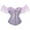 Purple, variant on Corset Bustier Women Basques Top Elegant Lace Sleeve Bridal Bustier Corset Shapewear for Waist and Figure