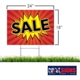 thumbnail image 2 of NEXT LEVEL SIGNS | Sale Yard Signs | 24 W x 18 H Inches | 24" x 10" Metal Ground H-Stake | Made in USA (Pack Of 5), 2 of 6