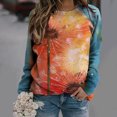 thumbnail image 2 of Camisas informales de manga larga para mujer, sudadera de cuello redondo con estampado Floral, jersey de cuello redondo, Tops tipo túnica holgados Pompotops FGAJ1873, 2 of 5