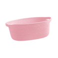thumbnail image 4 of GUOOL Cotton Rope Basket Shelf Basket for Remotes Key Makeup Holder Container Desk Pink, 4 of 9