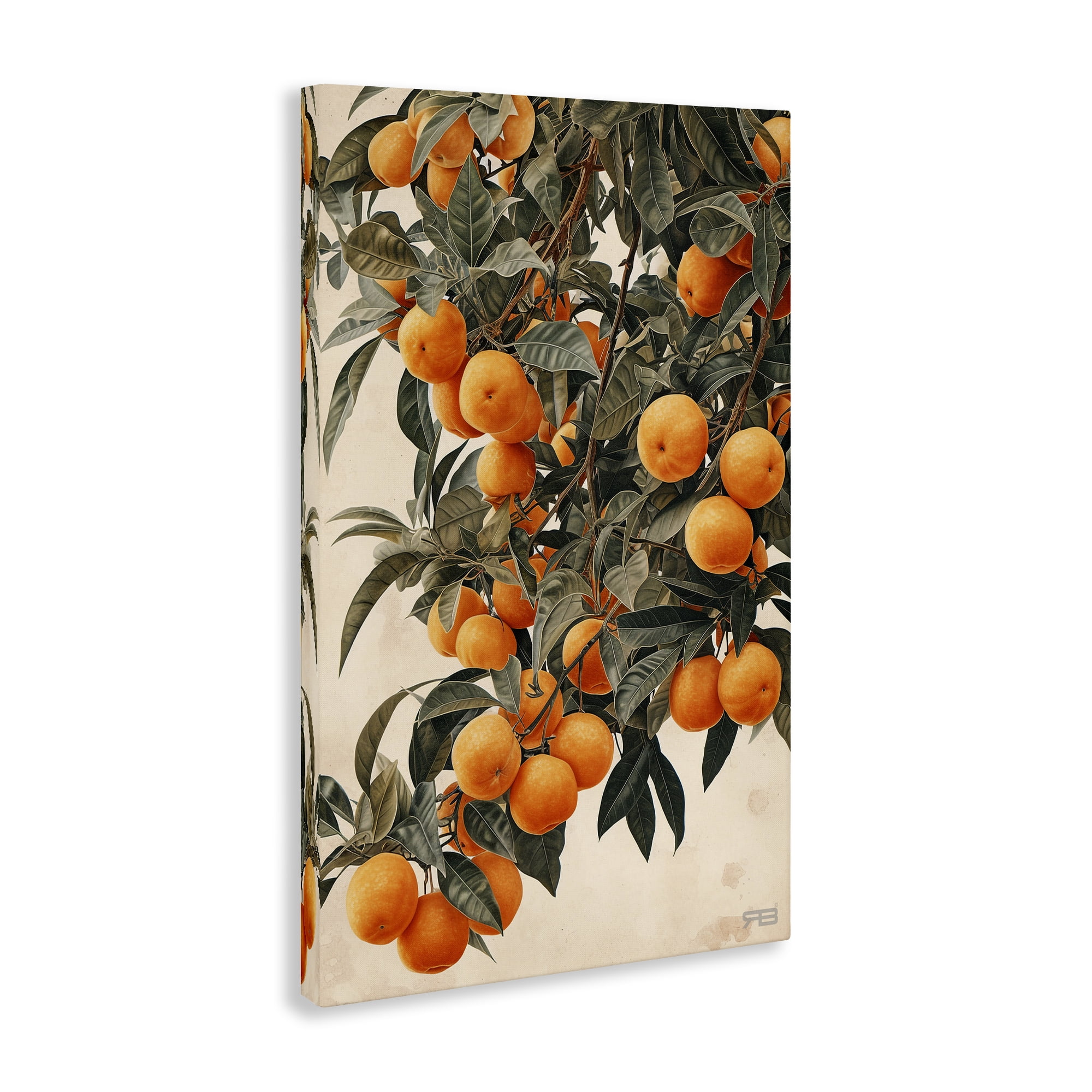 Stupell Industries Vibrant Orange Tree Blooms Food & Beverage Painting Wrapped Canvas Art Print Wall Art, 20 x 30