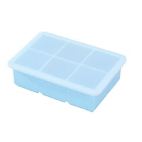 Mauxuk Premium Silicone Ice Cube Tray for Whiskey & Cocktails - Large Hexahedron Ice Molds with Lid, Non-Stick, Dishwasher Safe (6.69 x 4.72 Inches)