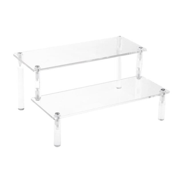 ZheElen Multi Purpose Ladder Tier Acrylic Rack Organizer Perfume Makeup Showcase Tier 5 2 Tier 30cm