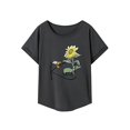 thumbnail image 1 of Camiseta de verano para mujer, camiseta suave con cuello redondo para mochilero en la calle S, 1 of 7