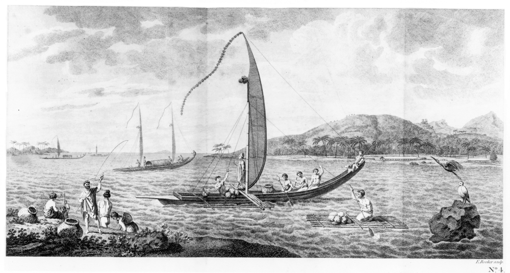 CookS First Voyage 1773 Nthe Natives Of Tahiti Line Engraving 1773 From