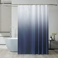 thumbnail image 4 of RoamHome Gradient Shower Curtain, Dark Blue Shower Curtain , Cute Fun Shower Curtain for Bathroom 70.8x35.4 Inch with Hooks, 4 of 8