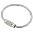 thumbnail image 1 of Cable de Llavero de Alambre de Acero Inoxidable de 3.5 Pulgadas, Plata, Paquete de 15, 1 of 6