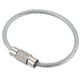 thumbnail image 1 of Uxcell 3.5" Cable de llavero de alambre 5 paquetes Anillo de llave de acero inoxidable Plata, 1 of 6