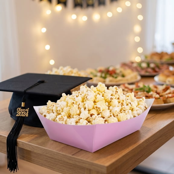 ELAYARD Kraft Paper Disposable Taco Trays, Boat-Shaped Plates for Parties, Events, and Home Use, and Sturdy