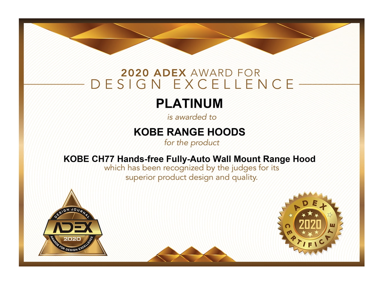 KOBE CH77 Series 30-Inch Hands-Free Fully Auto Wall Mount Range Hood in Stainless Steel