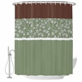 thumbnail image 2 of Sage Green Brown Flowers Waterproof Fabric Shower Curtain,Classic Botanical Art Elegant Waterproof Fabric Shower Curtain for Bathroom Curtains Bathtubs Shower Curtains with 12 Hooks Extra Long 72x96, 2 of 8