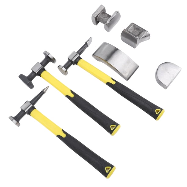 Martillo De Reparación De Carrocería De Automóvil, Kit De Reparación De Carrocería De Acero Al Carbono Sólido De Alta Dureza Con Caja Para Carpintería