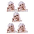 thumbnail image 3 of Guardoinrt Sleep Aid Silk Cap - Say Goodbye To Tossing And Turning for At Night Comfortable Silk Night Sleep Cap Cold Prevention Pink One size fits all 5Set, 3 of 6