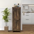 thumbnail image 2 of HOMCOM 48" Kitchen Pantry, Storage Cabinet with Barn Door, Brown, 2 of 9