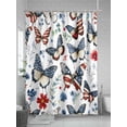 thumbnail image 5 of Patriotic Butterfly 4th of July Shower Curtain, Boho Floral Red White Blue Bathroom Decor Curtains Set with Hooks, Waterproof Fabric Home Accessories， Stall 54 X 78 Inch, 5 of 6